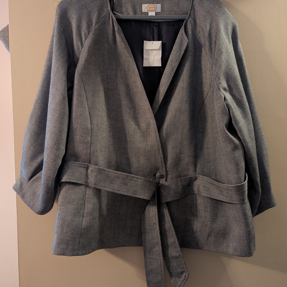 NWT Talbots Gray Women's Blazer with Belt